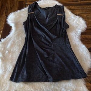 Elegant Dark Gray Sleeveless Blouse